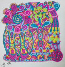 Colored by Shyla Jannusch - from Wow (Angie's Extreme Coloring Books Volume 1)
