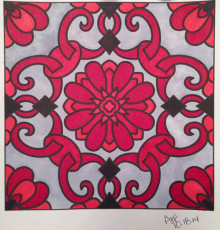 Colored by Amy Wilson-Fontenot - from More Flowers (For Crayons And Wide Tipped Markers)