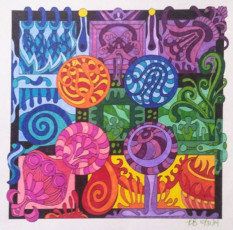Colored by Kelley Branham - from Wow (Angie's Extreme Coloring Books Volume 1)