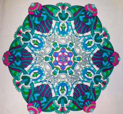 Colored by Lorraine Allen - from Wow (Angie's Extreme Coloring Books Volume 1)