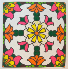 Colored by Lynda Crossland - from Flowers (For Crayons And Wide Tipped Markers)