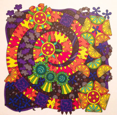 Colored by Marja Henson-Flipse - from Wow (Angie's Extreme Coloring Books Volume 1)