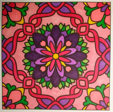 Colored by Melissa Adamek-Dean - from More Flowers (For Crayons And Wide Tipped Markers)