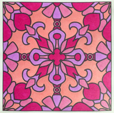 Colored by Melissa Evans - from Flowers (For Crayons And Wide Tipped Markers)