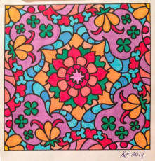 Colored by Nancy Posey - from Doodles (For Crayons And Wide Tipped Markers)
