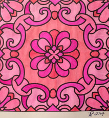 Colored by Nancy Posey - from Flowers (For Crayons And Wide Tipped Markers)