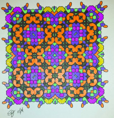 Colored by Shyla Jannusch - from Ink Doilies (Angie's Patterns Volume 1)