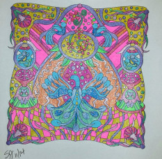 Colored by Shyla Jannusch - from Wow (Angie's Extreme Coloring Books Volume 1)