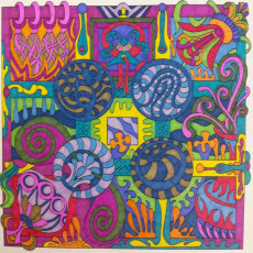 Colored by Stacey Walter - from Wow (Angie's Extreme Coloring Books Volume 1)