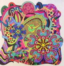 Colored by Cozette Morstein - from Wow (Angie's Extreme Coloring Books Volume 1)