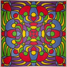 Colored by Judy Sarmiento - from Bling (For Crayons And Wide Tipped Markers)
