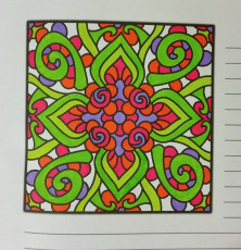 Colored by Judy Sarmiento - from Classy (A Coloring Journal)