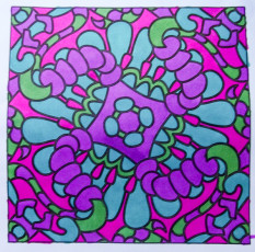 Colored by Mary Weeks - from Doodles (For Crayons And Wide Tipped Markers)