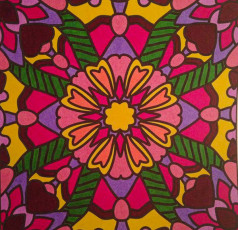 Colored by Melanie Tranka - from Flowers (For Crayons And Wide Tipped Markers)