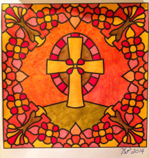 Colored by Nancy Posey - from Faith (For Crayons And Wide Tipped Markers)