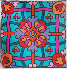 Colored by Sharon Helene - from More Flowers (For Crayons And Wide Tipped Markers)