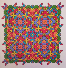 Colored by Sharon Helene - from Ink Doilies (Angie's Patterns Volume 1)