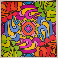 Colored by Judy Sarmiento - from Bling (For Crayons And Wide Tipped Markers)