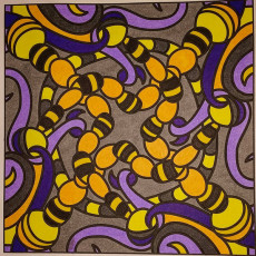 Colored by Judy Sarmiento - from Bling (For Crayons And Wide Tipped Markers)