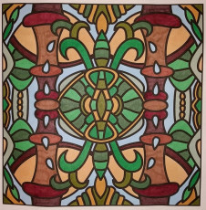 Colored by Judy Sarmiento - from Bling (For Crayons And Wide Tipped Markers)