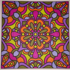 Colored by Judy Sarmiento - from Flowers (For Crayons And Wide Tipped Markers)