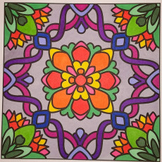 Colored by Judy Sarmiento - from Flowers (For Crayons And Wide Tipped Markers)