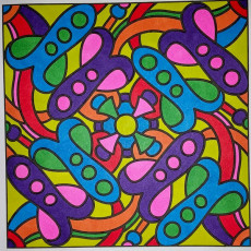 Colored by Judy Sarmiento - from Bling (For Crayons And Wide Tipped Markers)