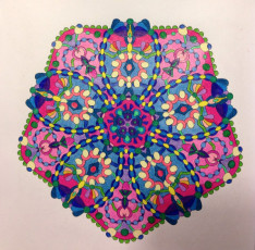 Colored by Margie Aston - from Wow (Angie's Extreme Coloring Books Volume 1)