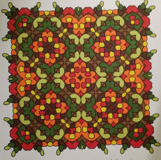 Colored by Melissa Adamek-Dean - from Ink Doilies (Angie's Patterns Volume 1)