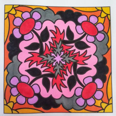 Colored by Sharon Helene - from Pizzazz (For Crayons And Wide Tipped Markers)