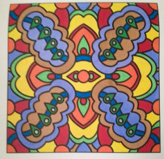 Colored by Sharon Helene - from Pizzazz (For Crayons And Wide Tipped Markers)