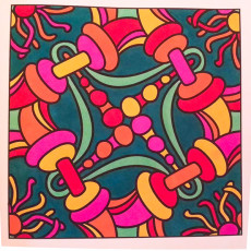 Colored by Sharon Helene - from Pizzazz (For Crayons And Wide Tipped Markers)
