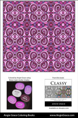 Angie Grace Coloring Books, colored by Angie with Copic Sketch markers. Color palette, colour schemes, shade list.