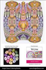 Angie Grace Coloring Books, colored by Angie with Copic Sketch markers. Color palette, colour schemes, shade list.