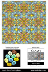 Angie Grace Coloring Books, colored by Angie with Copic Sketch markers. Color palette, colour schemes, shade list.