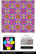 Angie Grace Coloring Books, colored by Angie with Copic Sketch markers. Color palette, colour schemes, shade list.