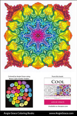 Angie Grace Coloring Books, colored by Angie with Copic Sketch markers. Color palette, colour schemes, shade list.