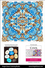 Angie Grace Coloring Books, colored by Angie with Copic Sketch markers. Color palette, colour schemes, shade list.