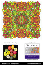 Angie Grace Coloring Books, colored by Angie with Copic Sketch markers. Color palette, colour schemes, shade list.