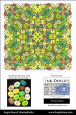 Angie Grace Coloring Books, colored by Angie with Copic Sketch markers. Color palette, colour schemes, shade list.