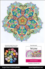 Angie Grace Coloring Books, colored by Angie with Copic Sketch markers. Color palette, colour schemes, shade list.
