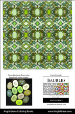 Angie Grace Coloring Books, colored by Angie with Copic Sketch markers. Color palette, colour schemes, shade list.