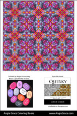 Angie Grace Coloring Books, colored by Angie with Copic Sketch markers. Color palette, colour schemes, shade list.