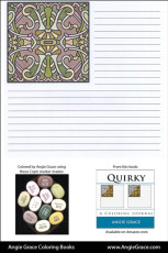 Angie Grace Coloring Books, colored by Angie with Copic Sketch markers. Color palette, colour schemes, shade list.