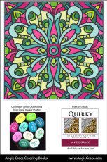 Angie Grace Coloring Books, colored by Angie with Copic Sketch markers. Color palette, colour schemes, shade list.