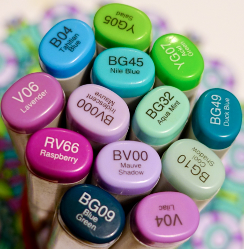 Copic shade palette.