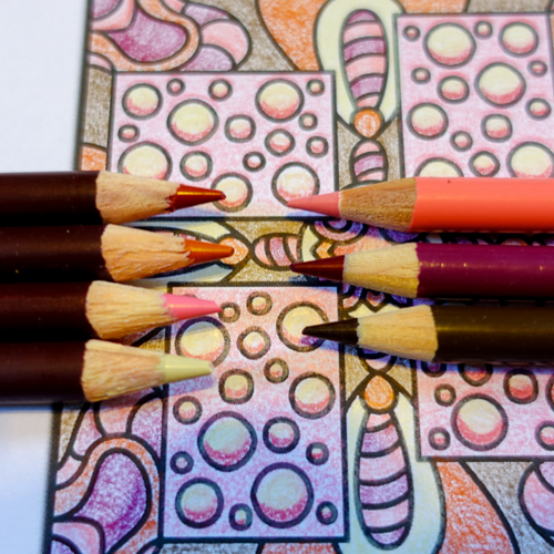 Shades used: Derwent on left, Faber-Castell on right.